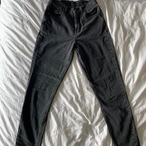 Black high rise mom jeans